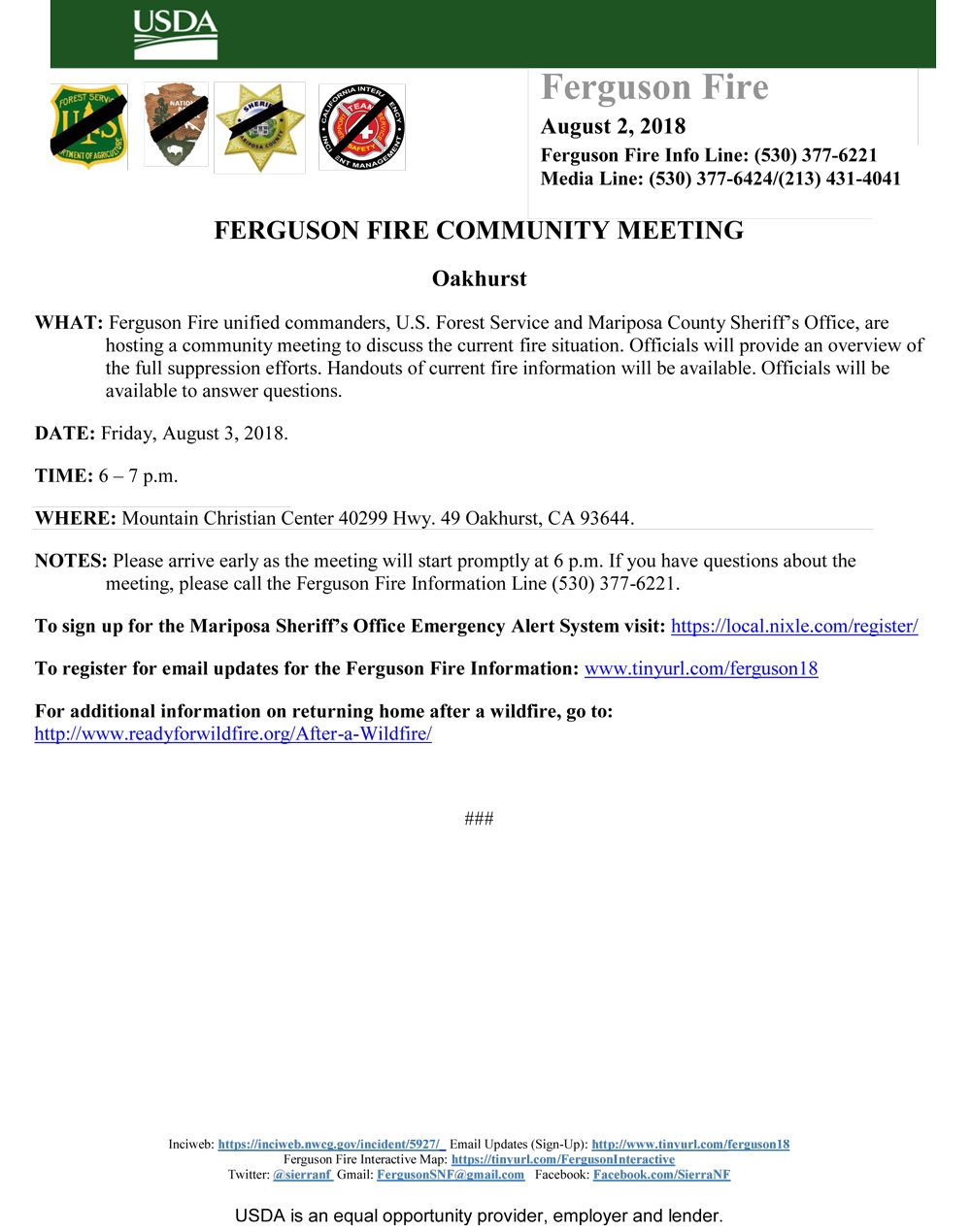 Oakhurst Community Meeting 8.2