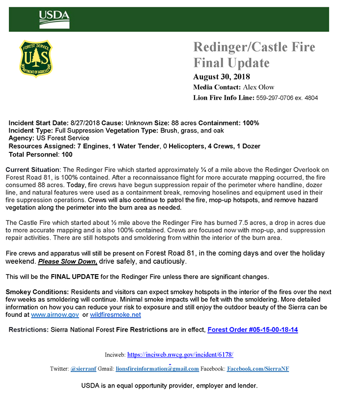 redinger fire