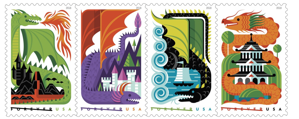 usps dragon stamps