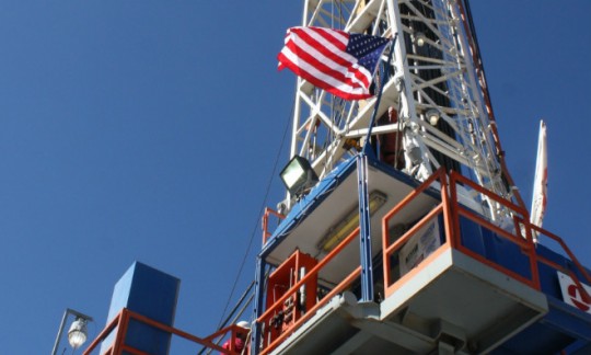oil rig with flag usgs image