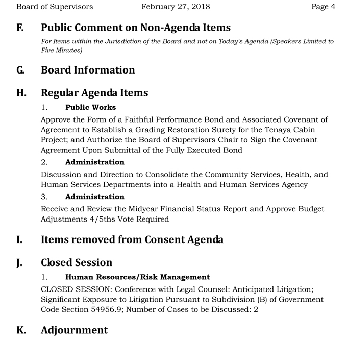 2018 02 27 mariposa county Board of Supervisors Public Agenda february 27 2018 4