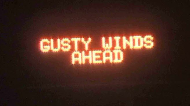 gusty winds