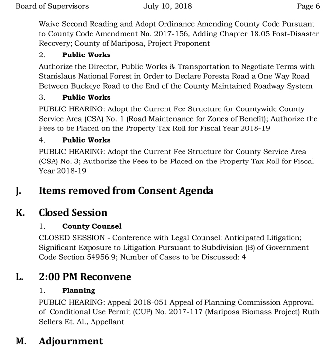 2018 07 10 mariposa county Board of Supervisors Public Agenda july 10 2018 6