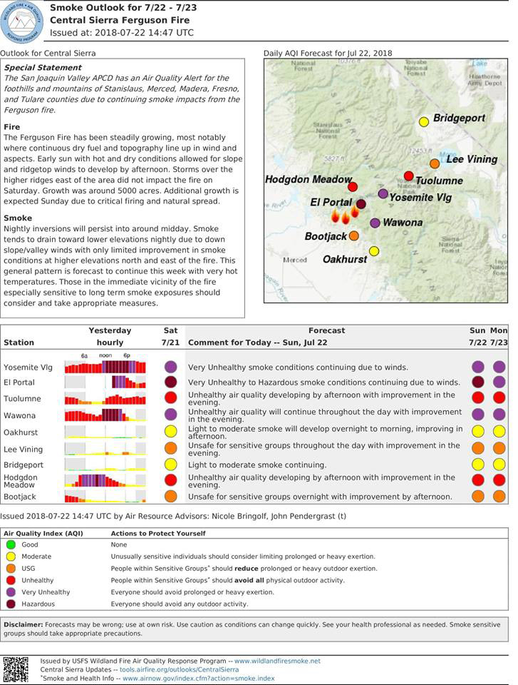 Ferguson Fire Smoke report 7 22 18