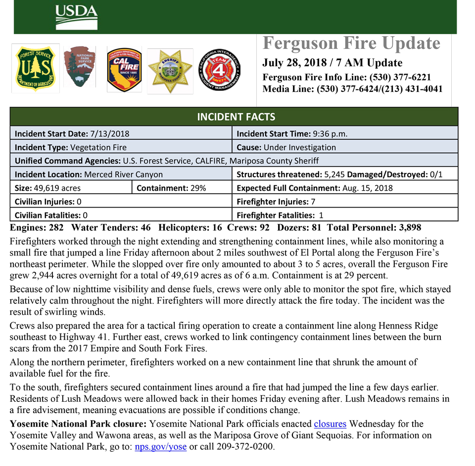 sFERGUSON FIRE UPDATE 1