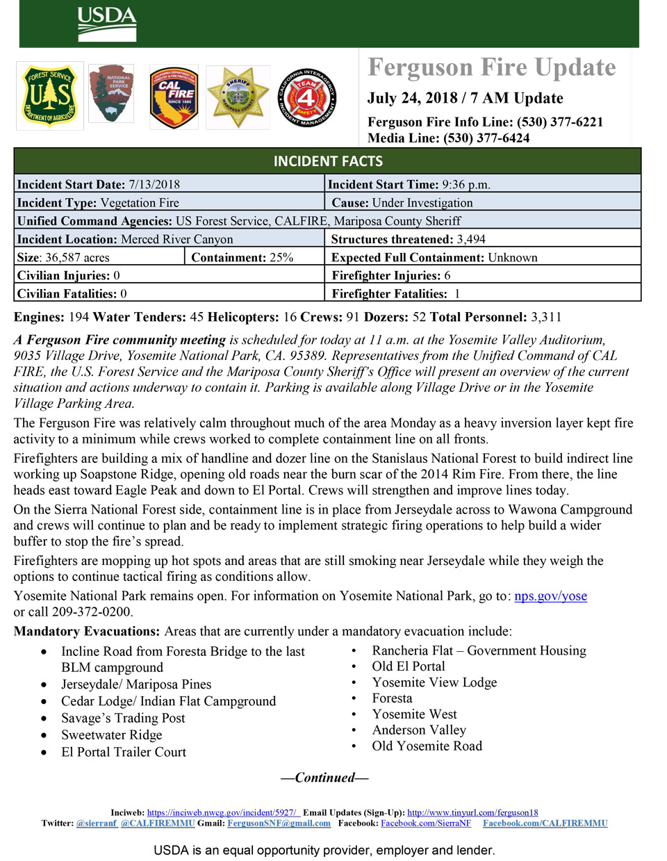 tueFERGUSON FIRE UPDATE 1