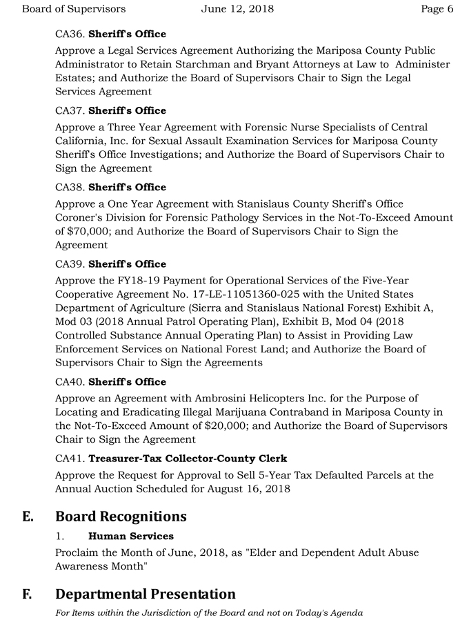 2018 06 12 mariposa countyBoard of Supervisors Public Agenda 2197 june 12 2018 6