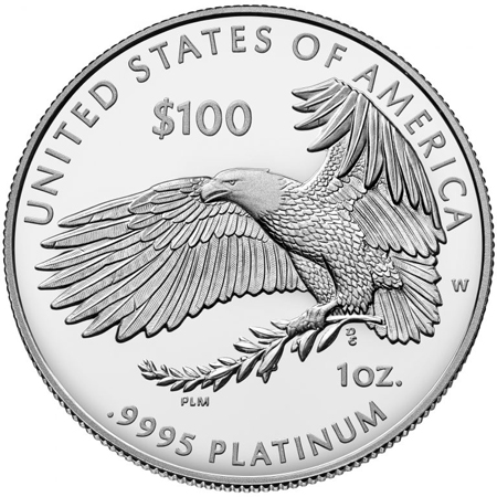 2018 american eagle platinum one ounce proof coin reverse