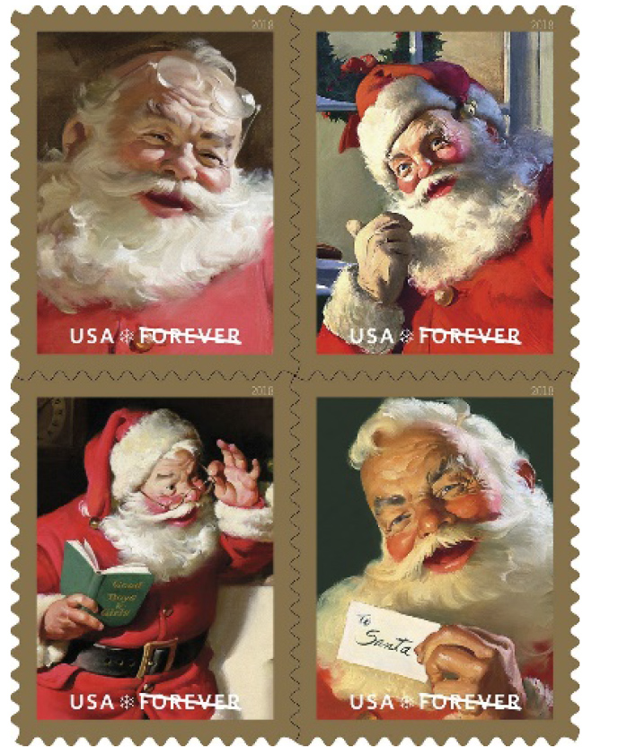 U.S. Postal Service to Issue Classic Santa Stamps this Christmas