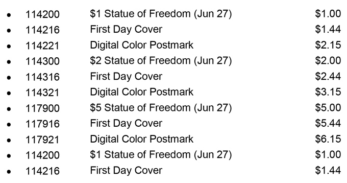 usps statue of freedom stamps.1