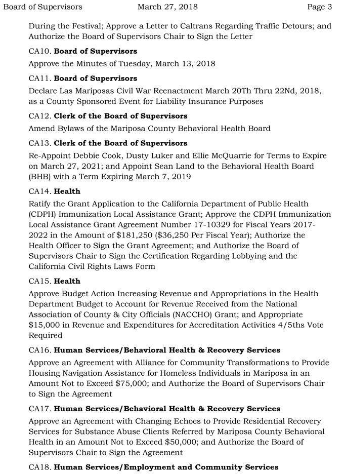 2018 03 27 mariposa county Board of Supervisors Public Agenda march 27 2018 3