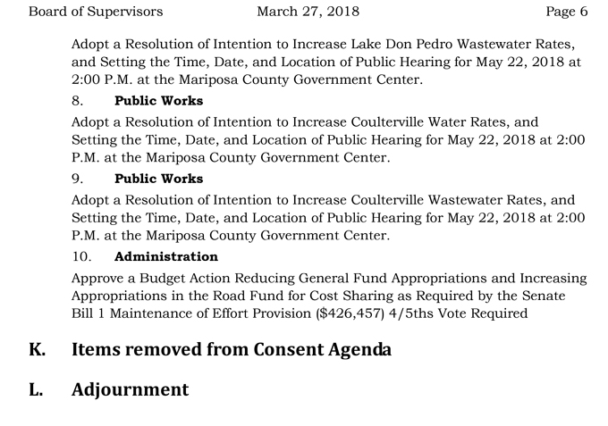 2018 03 27 mariposa county Board of Supervisors Public Agenda march 27 2018 6