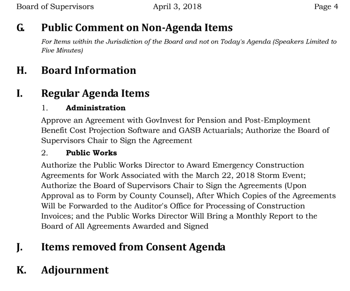 2018 04 03 mariposa county Board of Supervisors Public Agenda april 3 2018 4