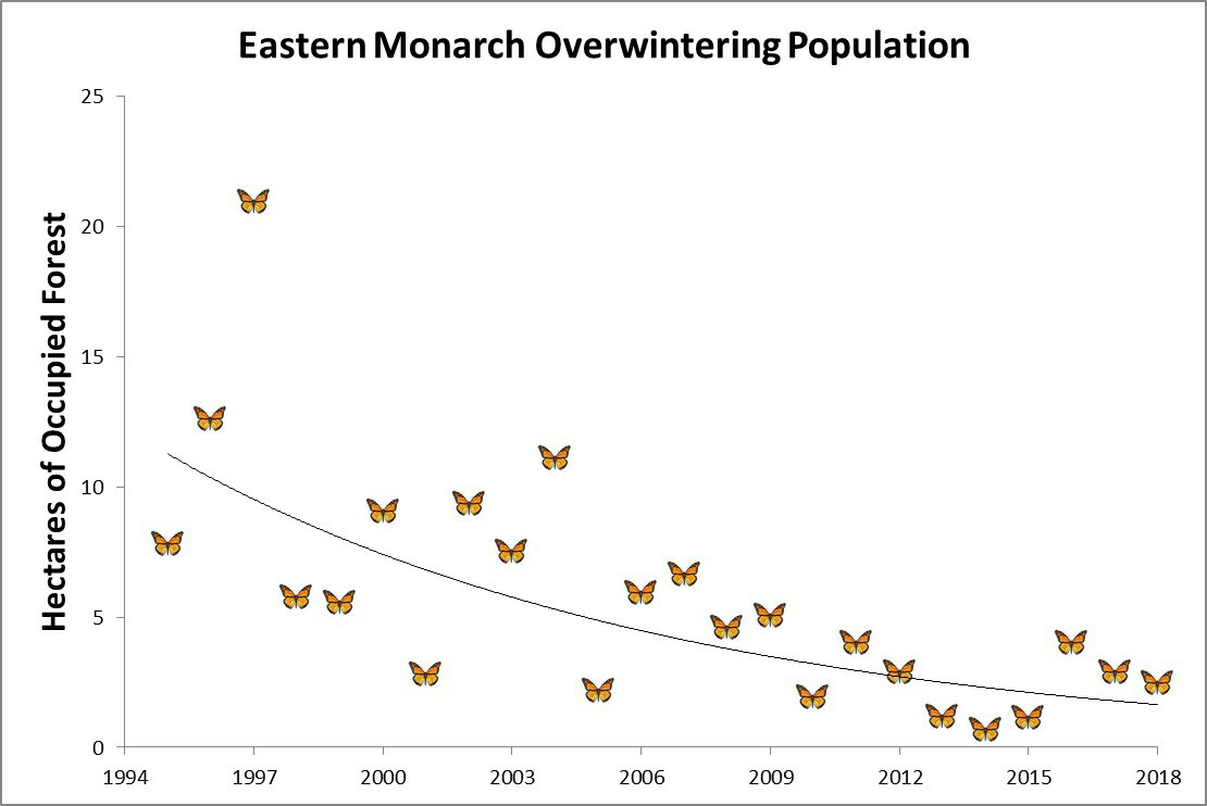 Center for Biological Diversity 2018 Eastern Monarch Winter Count hpr