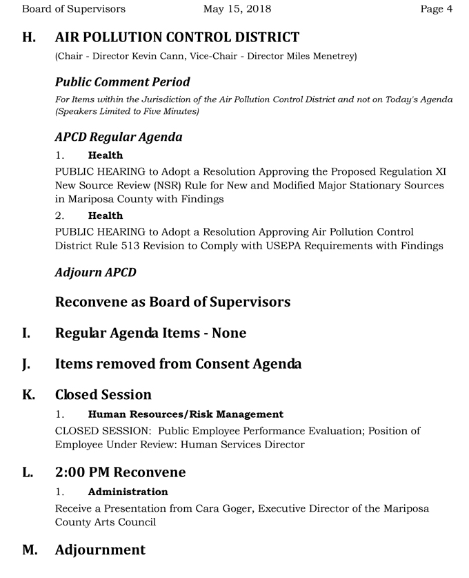 2018 05 15 mariposa county Board of Supervisors Public Agenda 2190 may 15 2018 4