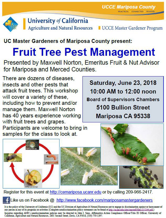 6 23 18 Master Gardeners Fruit Tree Pest Management Workshop sm
