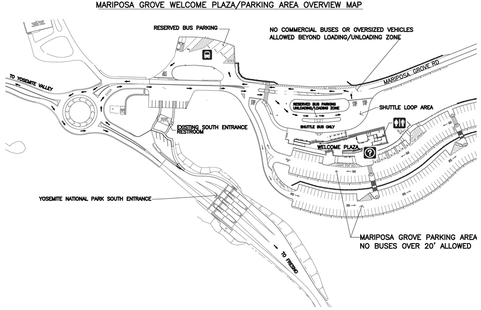 NPS Mariposa Grove Welcome Plaza Overview Map