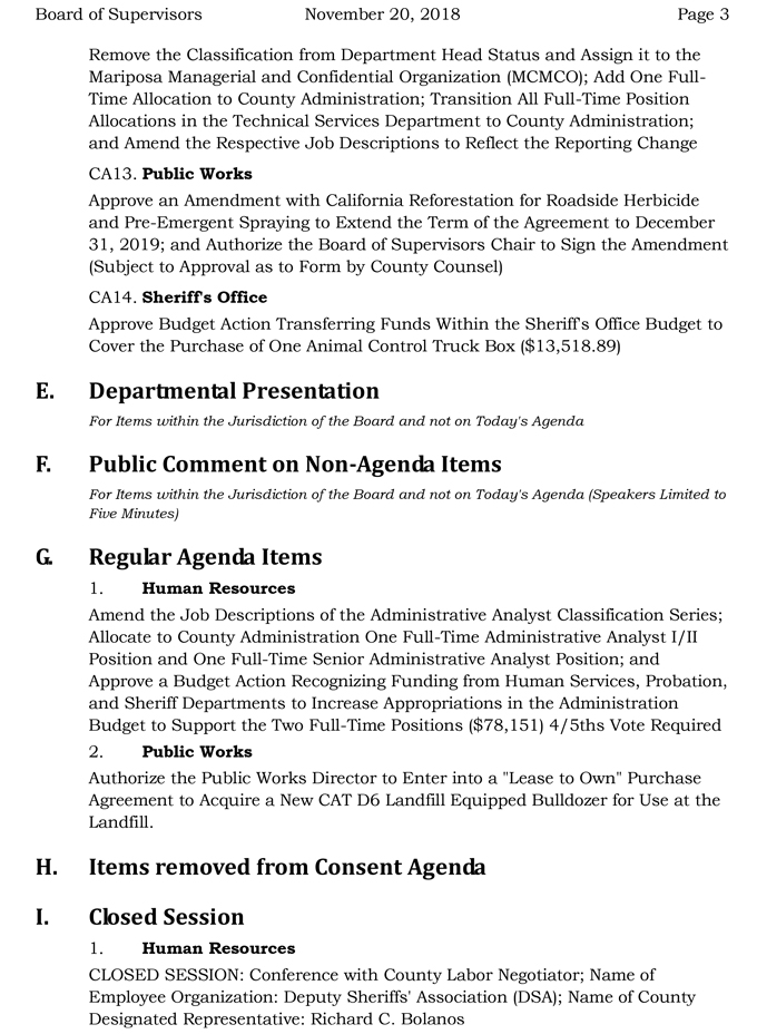 2018 11 20 mariposa county Board of Supervisors agenda november 20 2018 3
