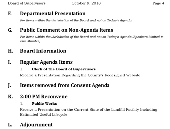 2018 10 09 mariposa county Board of Supervisors Agenda october9 2018 4