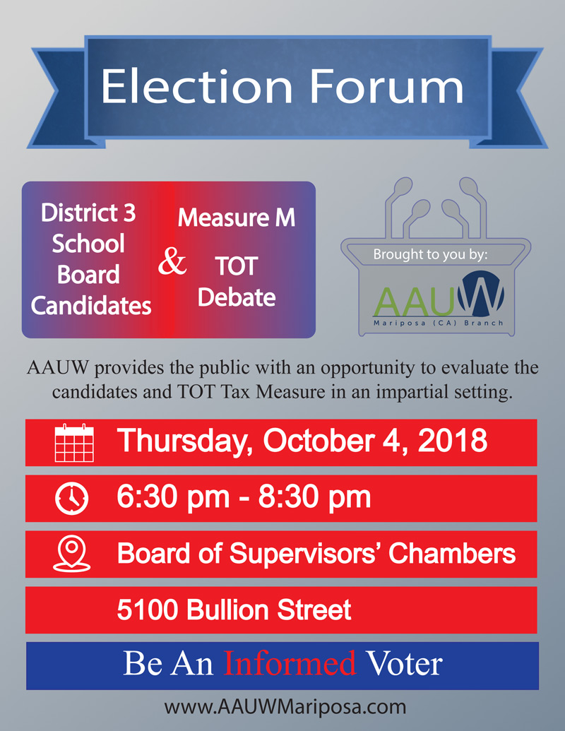 10 4 18 AAUW Election Forum