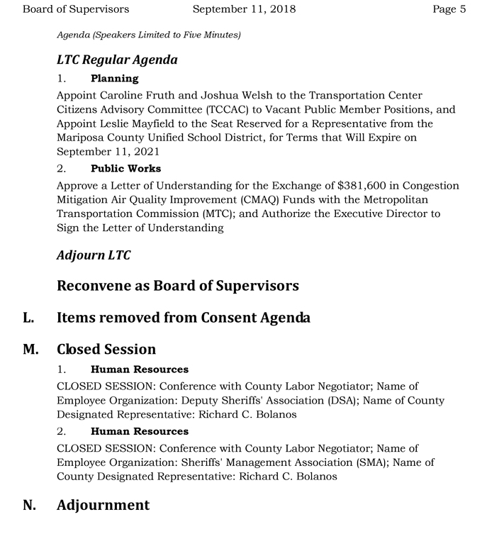 2018 09 11mariposa county Board of Supervisors Agenda september 11 2018 5