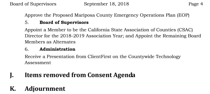 2018 09 18 mariposa county Board of Supervisors Agenda september 18 2018 4