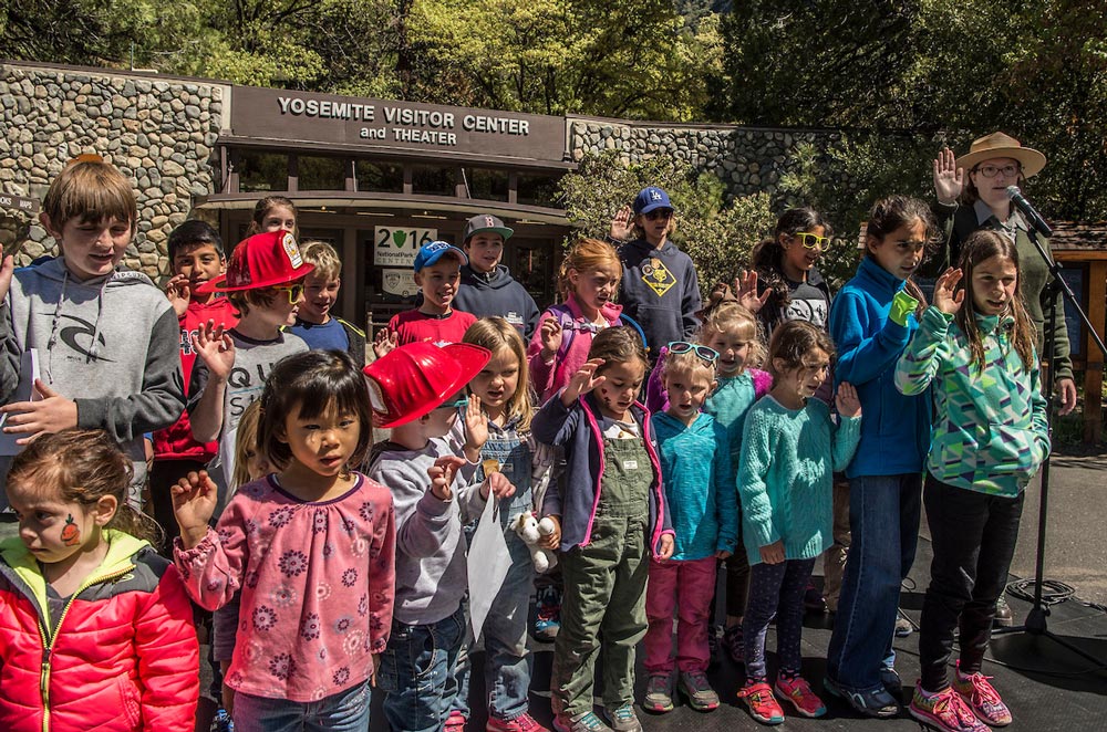 NPS Photo by Al Golub Yosemite Earth Day Festival Junior Ranger Ceremony