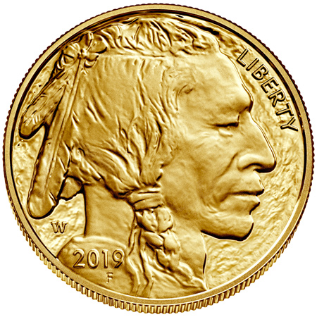 us mint 2019 american buffalo one ounce gold proof coin obverse