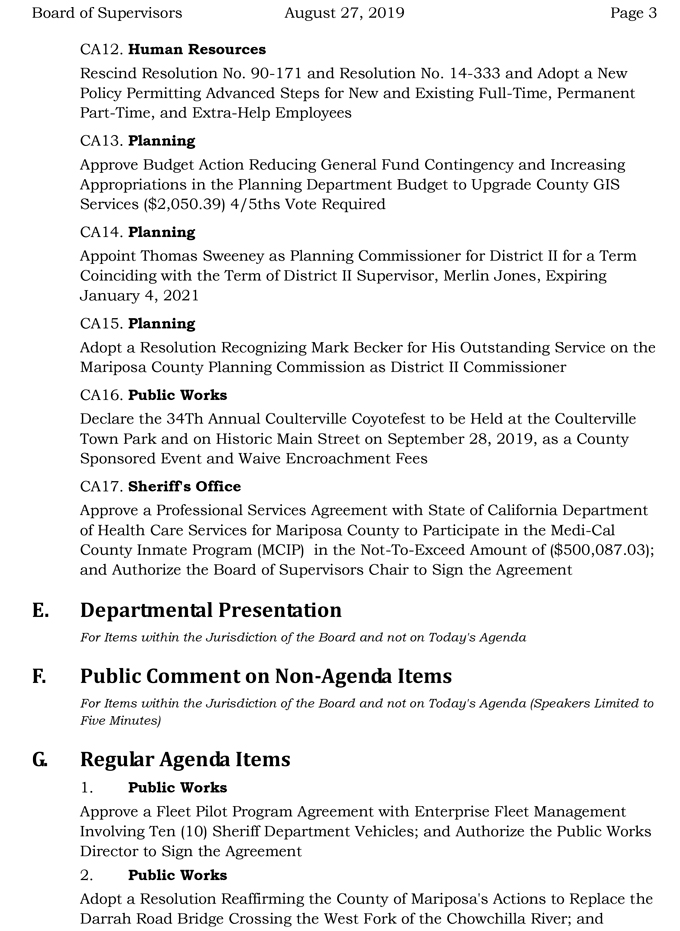 2019 08 27 Board of Supervisors agenda 3