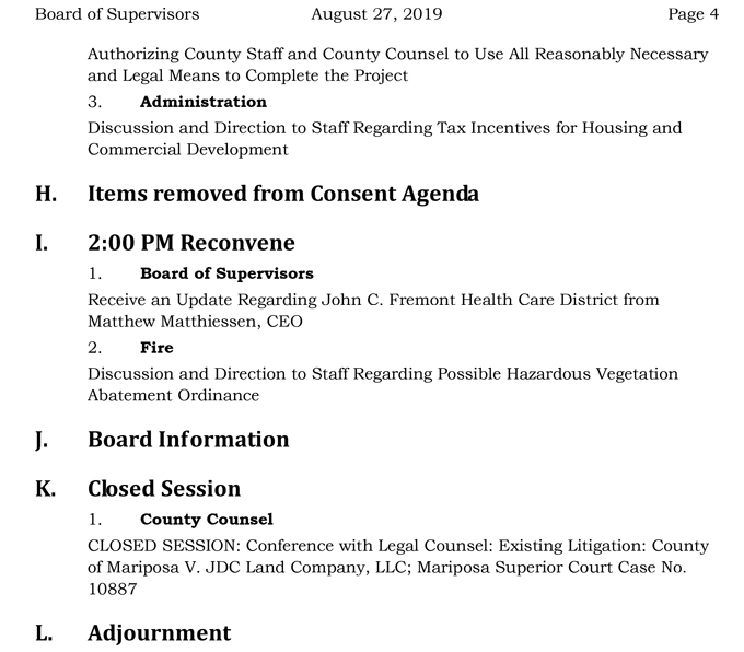 2019 08 27 Board of Supervisors agenda 4