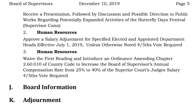 2019 12 10 Board of Supervisors agenda 5