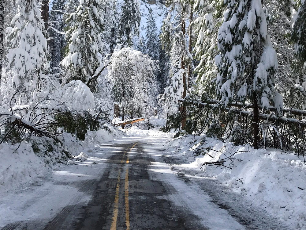 NPS Photo Snowy Roads in Yosemite National Park