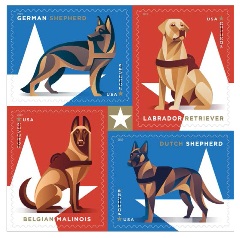 usps military dogs stamps