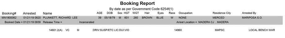 mariposa county booking report for january 21 2019