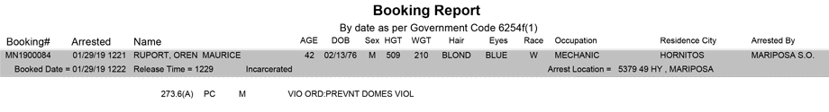 mariposa county booking report for january 29 2019