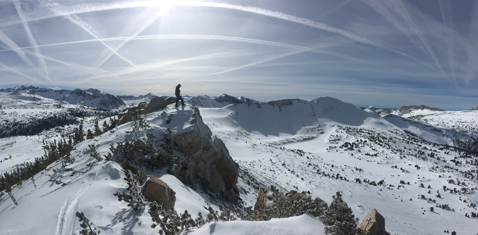 yosemite Gazing down at Obata Lake country January 19 2019