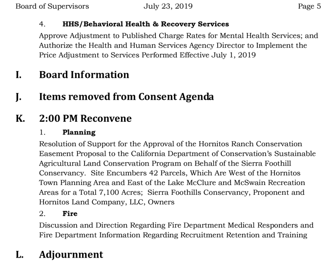 2019 07 23 mariposa county Board of Supervisors agenda 5