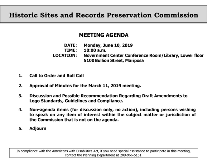 2019 06 10 Historic Sites and Records Preservation Commission