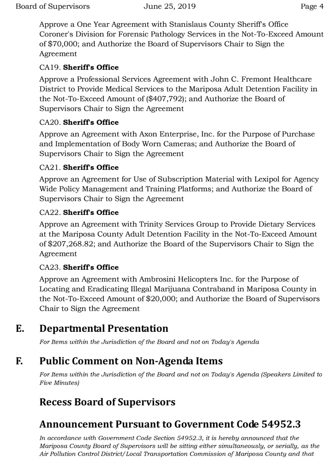 2019 06 25 mariposa Board of Supervisors Public Agenda 4