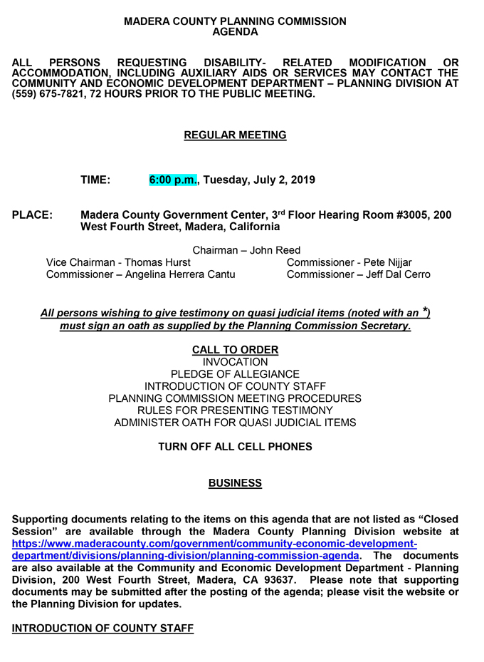 madera county planning agenda july 2 1