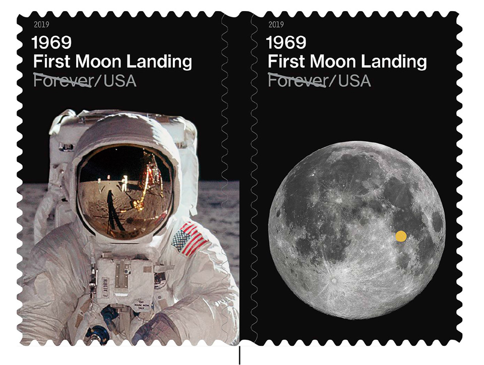 usps first moon landing stamps