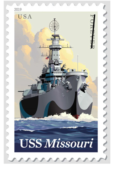 usps honors battleship uss missouri stamp 1