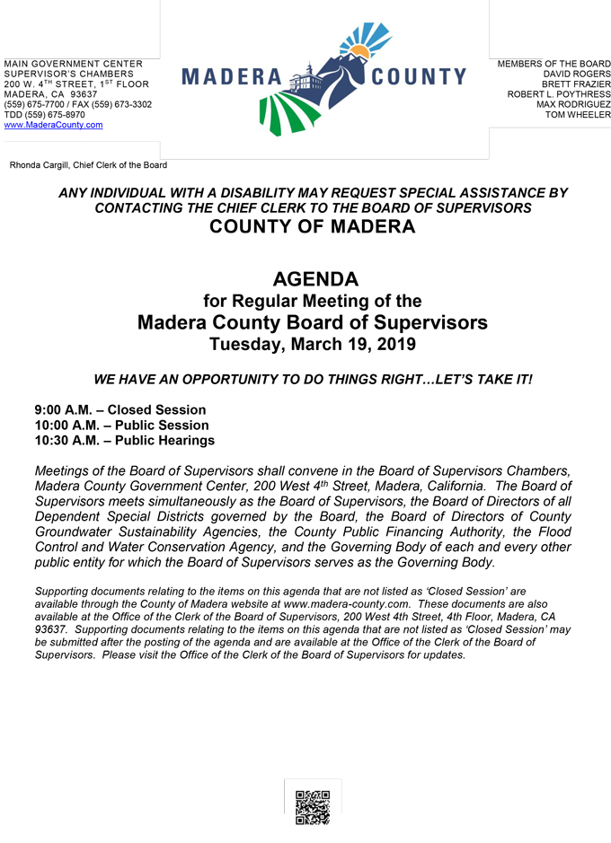 2019 03 19 madera county board of supervisors agenda march 19 2019 1