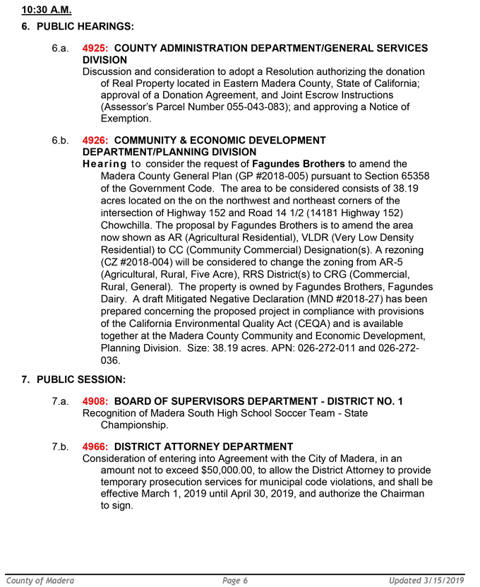 2019 03 19 madera county board of supervisors agenda march 19 2019 6