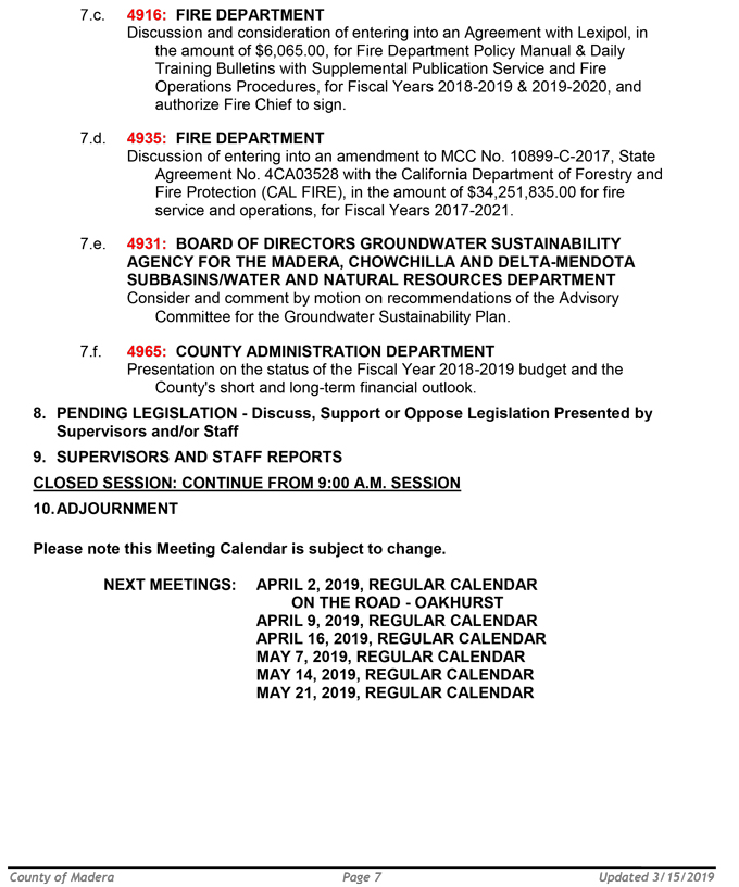 2019 03 19 madera county board of supervisors agenda march 19 2019 7