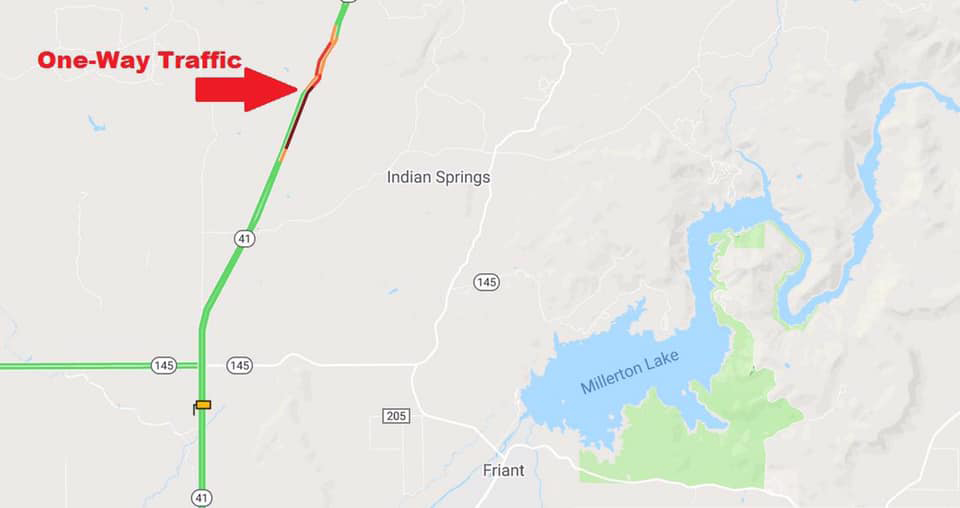 CalTrans rockslide map