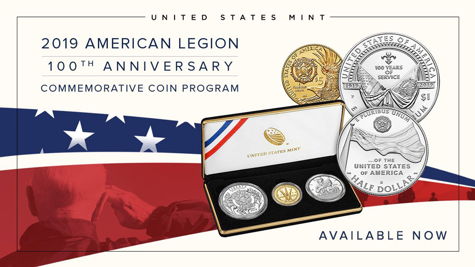 us mint 2019 american legion commemorative coin