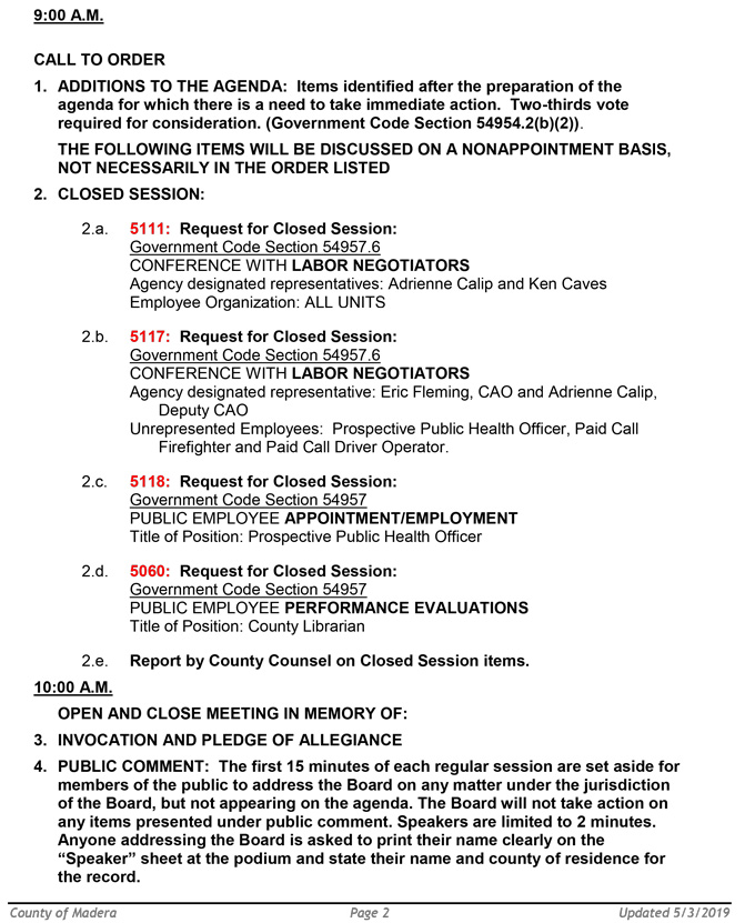 2019 05 07 BOS madera county Public Agenda 2