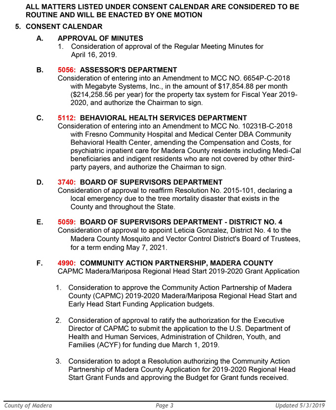 2019 05 07 BOS madera county Public Agenda 3