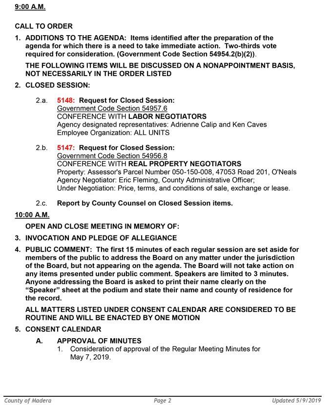 2019 05 14 BOS Public Agenda 2